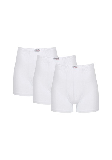Thermoform Bambu Erkek Şort Beyaz 3'Lü Paket