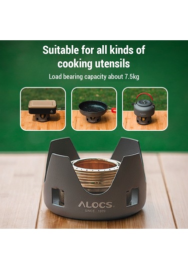 Alocs Gri Sırt Çantasıyla Seyahat Kampı Için Alüminyum Standlı Gri