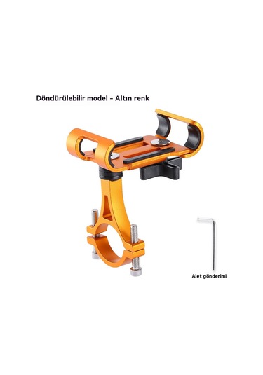 Bisiklet Alüminyum Alaşımlı Sa Telefon Tutacağı, Bisiklet Ve Motosiklet Navigasyon Standı Golden