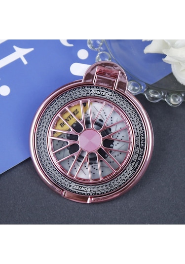 Goldenqian Cep Telefonu Halka Tutucu Standı Parmak Kavrama Derece Rotasyon Kickstand Uyumlu İphone'lar Kablosuz Şarj Pink-3 Pink-3