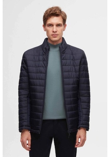 D's Damat Slim Fit Rüzgar Geçirmez Elyaf Dolgulu Erkek Mont Lacivert 3HF07ORT04262 Lacivert