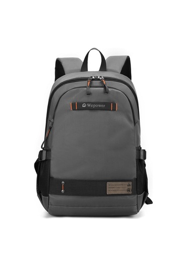 Wepower 8107 Erkekler Seyahat İşe Gidiş Dizüstü Sırt Çantası Naylon Büyük Kapasiteli Öğrenci Rahat Sırt Çantası Gri