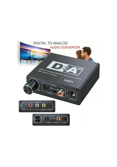 Dijital To Analog Ses Hifi 192Khz Dijital Ses Dönüştürücü Adaptör