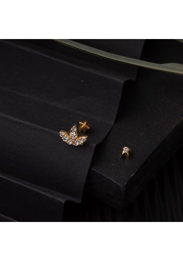 Bilezikci  14 Ayar Altın Tragus Piercing Küpe Kphsy14k22505 Sarı