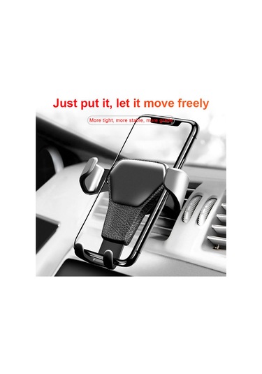 Dianziye Araç Vantilya Telefon Tutucu, Tek Elle Kullanıma Uygun Kütle Mekanizması, Kaymazsız, Şarj Portu Erişimi Sağlar, Siyah Siyah