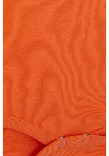 Breeze Erkek Bebek Çıtçıtlı Zıbın Body Gözlüklü Ayıcık Baskılı 9 Ay-3 Yaş, Turuncu