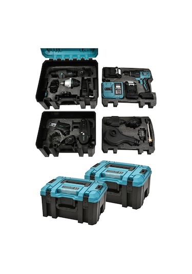Assur ASR1091-02-1 21V Kömürsüz Şarjlı Muhteşem 13 Başlıklı Set Mavi