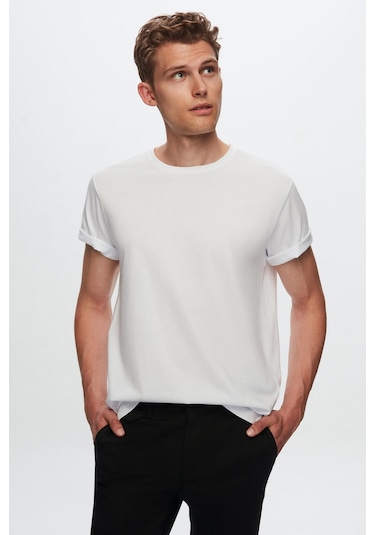 D's Damat Ds Damat Comfort Beyaz 3'lü Bol Kesim %100 Pamuk T-shirt 6hc14ortbn036 Beyaz