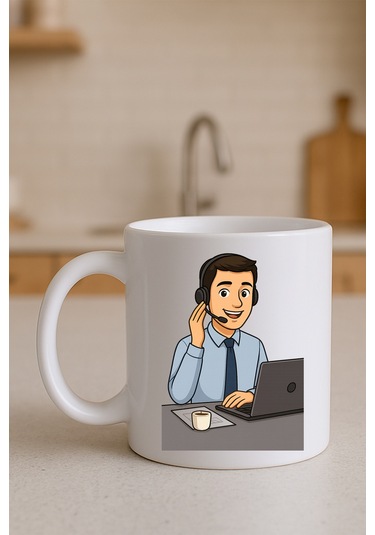 Meslek Baskılı Kupa Erkek Müşteri Temsilcisi