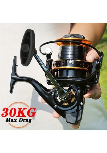 Motion003 Balıkçılık Spinning Makarası 10000 Serisi Alüminyum Alaşımlı 30kg Sürükleme Tuzlu Tatlı Su