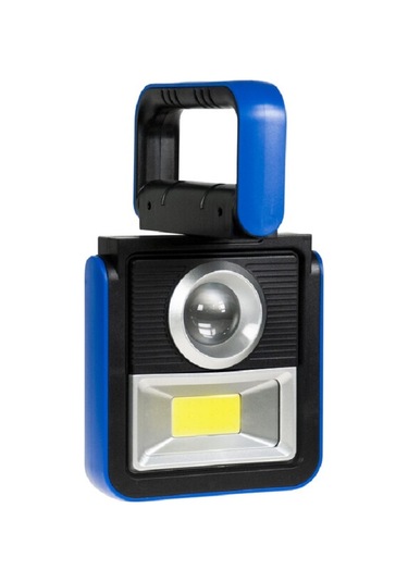 Pilli 2 Farklı Modlu El Feneri ve Işıldak Modu 360 derece Dönen T Siyah