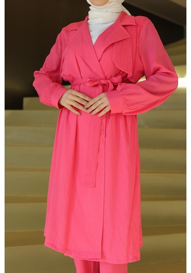 Ay Parça Detaylı Takım Fuşya Fuşya