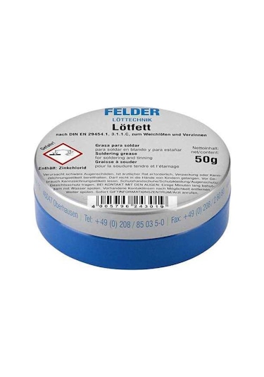 Lehim Pastası 50Gram - Lötfett Felder