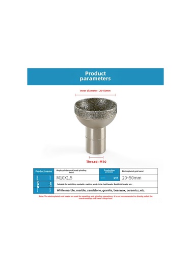Hombey Mermer Oyma Ve Parlatma Aracı - Köşe Fırçası İçin 35mm Elektroplated Elmas Kaplama Yuvarlak Taş Kesici Ucu