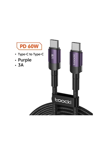 Toockitoocki 100w Usb C Kablo Pd 3.0/4.0 Hızlı Şarj - Iphone Uyumlu 15/macbook/samsung/xiaomi1maltın