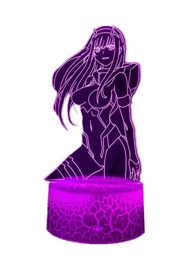 Anime Lambası 3d Gece Lambası Darling İn The Franxx Zero İki Figürlü Gece Lambası Dokunmatik 7 Renk Uzaktan Kumanda 16 Renk Değişimi Çok Renkli