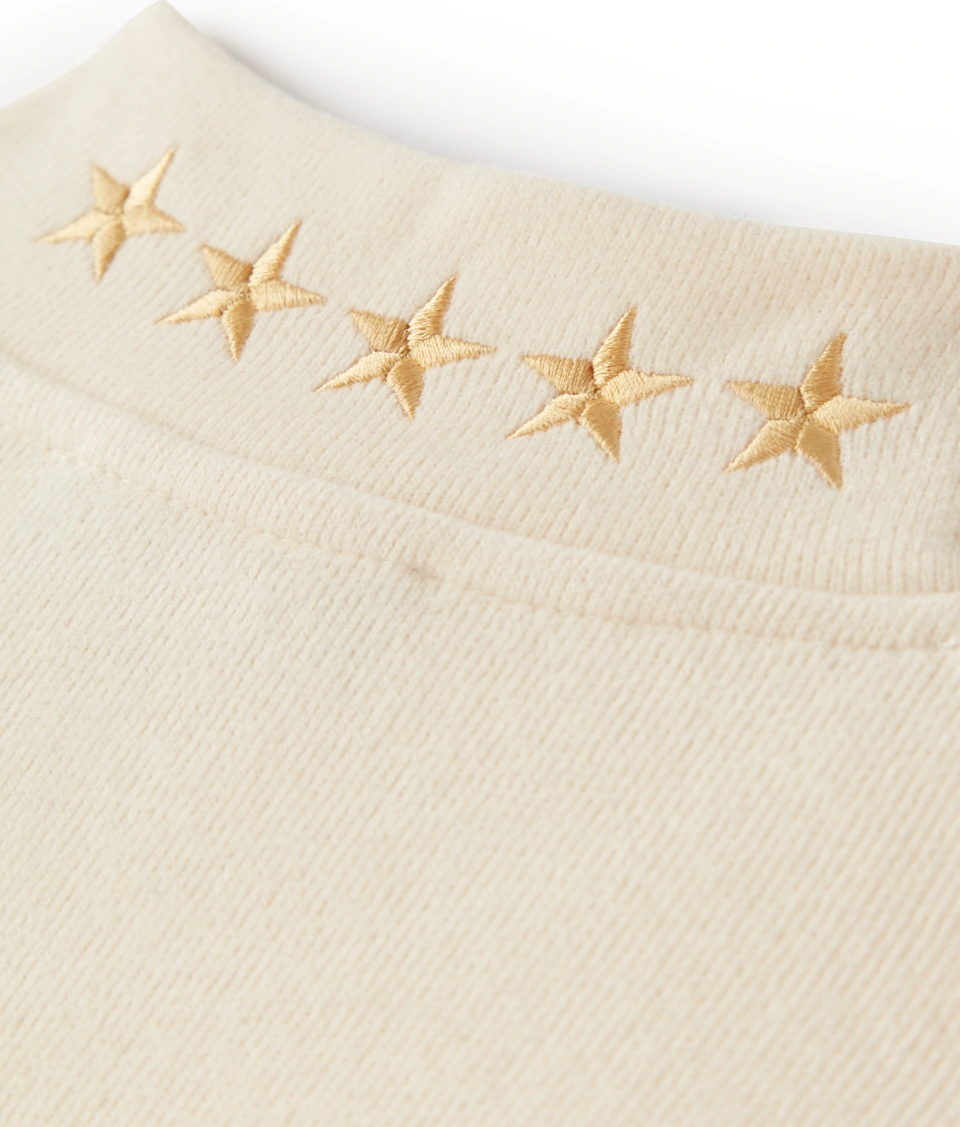 Galatasaray 5 Yıldız Yarım Zip Çocuk Sweat C251404 Ekru