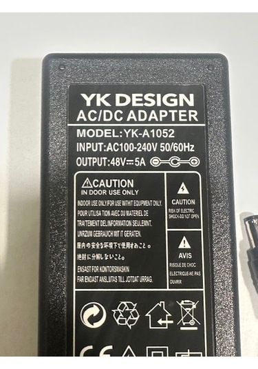 48 Volt 5 Amper Adaptör 48 V 5 A 5.5 Mm 2.5 Mm Adaptör