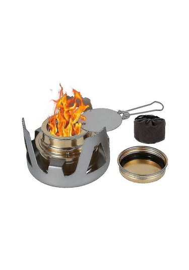 Açık Hava Kamp Alkol Ocağı Taşınabilir Alkol Ocağı 1 Adet, Gri Çok Renkli