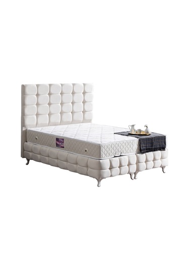 Setaymobilya Baza, Duke Lux Çift Kişilik Krem Baza + Başlık + Deluxe Yatak