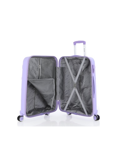 Mçs Polipropilen 3lü Valiz Seti Orta & Kabin & Makyaj V376 S23sy1000052-set 00025 Lila