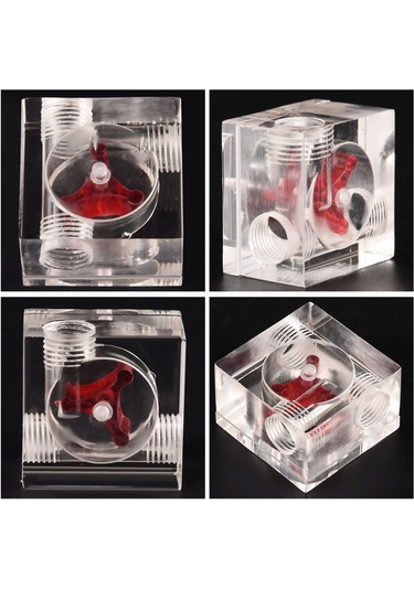 Kosona Bilgisayar Sıvı Soğutma Akış Ölçer, 3 Kanallı Kare Tipi, Akış Hızı Ve Durumu Gözlem, Akrilik Malzeme, Kolay Kurulum