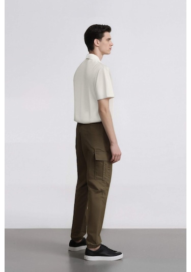 DeFacto Regular Gabardin Jogger Pantolon Kargo Cepli Beli Paçası Lastikli C9163AX25SPKH361