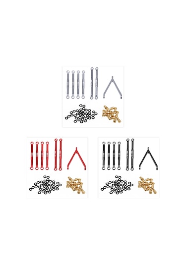 Kosona Axial Scx24 Deadbolt İçin Alüminyum Süspansiyon Bağlantı Seti Ve Ön Üst A-kolu - Siyah