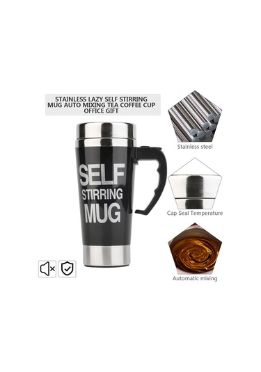 Cbtx Fx-589 400ml 304 Paslanmaz Çelik Otomatik Karıştırmalı Kahve Fincanı Kırmızı