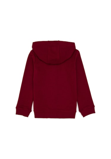 U.S. Polo Assn. Kız Çocuk Bordo Kapüşonlu Fermuarlı Basic Sweatshirt 50316837-VR014 U.S. Polo Assn. Kız Çocuk Bordo Kapüşonlu Fermuarlı Basic Sweatshirt 50316837-VR014