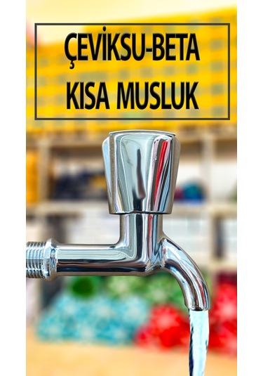 Çevik Su Beta Model Kısa Tip 1/2 İnç Krom Kaplama Pirinç Lavabo Evye Su Musluğu