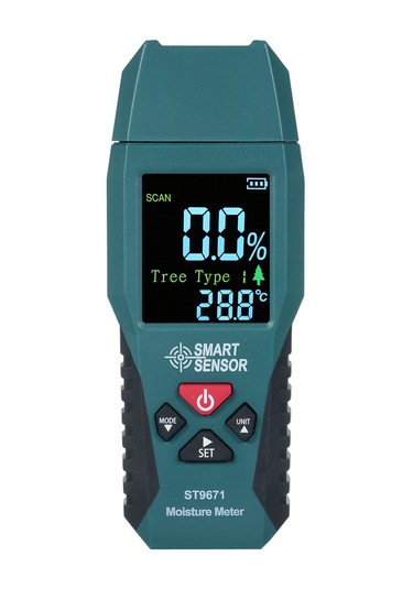 Springsun Smart Sensor 4 Modlu İğne Tipi Nem Ölçer Cep Boyu Lcd Ekranlı Ahşap, Bambu, Kağıt, Bitkiler