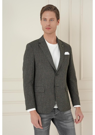 C 692 Slim Fit Haki Spor Ceket Haki