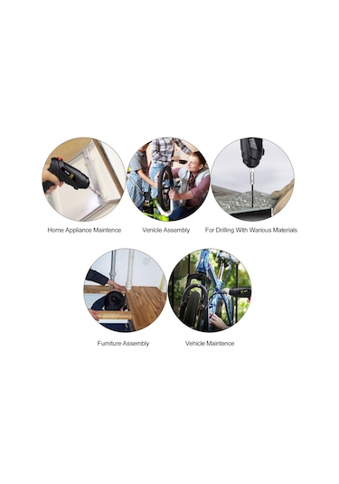 Tcherchi AE01851 Elektrikli Akülü Matkap Şarjlı Tornavida Seti 47 Parça