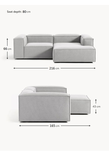 Most Mollis Plus Sağ Köşe 2 Modül Köşe Koltuk 32 Gri Keten Kumaş