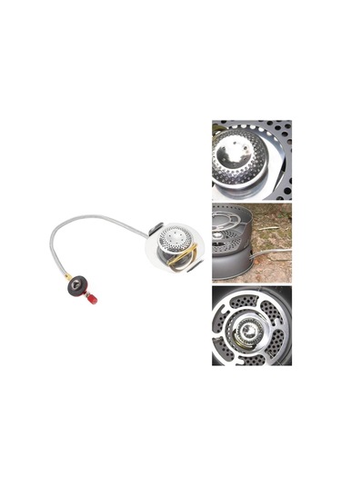 Kamp Gaz Sobası Brülör Soba Dış Prensan Kamp Soba Sırt Çantası Yürüyüş Barbekü İçin Siyah