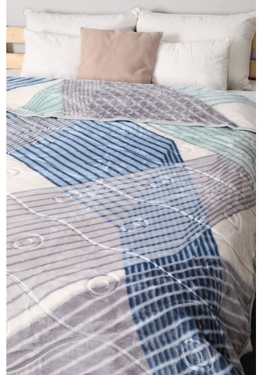 Aksu Embos Tek Kişilik Battaniye 2 Kg - Gri