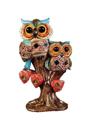 Suntek Baykuş Heykelcik Koleksiyon Modern Reçine Turuncu