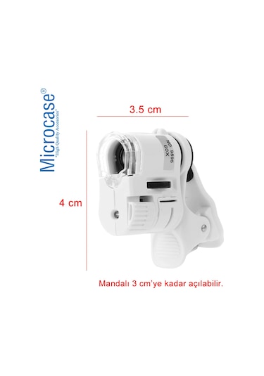 60x Mini Cep Telefonu İçin Mandallı Uv Ledli Mikroskop - Al2431