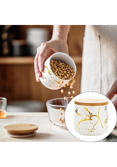 Westworld Ahşap I Seramik Şekerlik Biber Kavanozu Ev Dekor