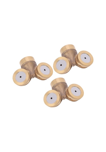 Shineyee 3 Adet Bakır Tarım Sulama Spreyi, G1/2 Dn15 Teli, 2 Başlı Yüksek Basınçlı, Atomizasyon Etkili, Bahçe Zirai Sulama İçin