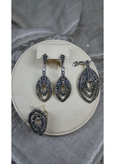 Markazit 3 Lü Set 925 Ayar Beyaz