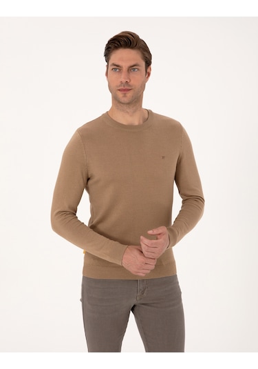 Pierre Cardin Erkek Camel Kazak /triko 50314192-vr015 CAMEL