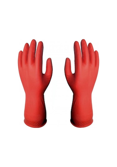 Derby Ekstra Güçlü Bulaşık Eldiveni Kırmızı No: 9 XL