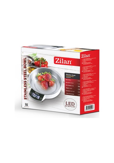 Zln2977 Dijital Mutfak Tartısı Kaseli 5 Kg 1 Gr Hassasiyet Lcd Paslanmaz Çelik Pil Dahil Bej