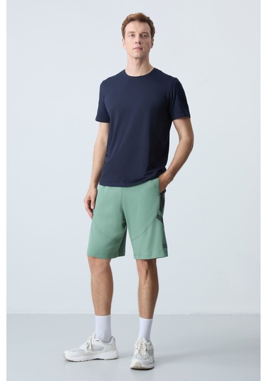 Tommy Life Açık Yeşil Pamuklu Kalın Yumuşak Dokulu Standart Fit Basic Erkek Şort - 81281 A. Haki