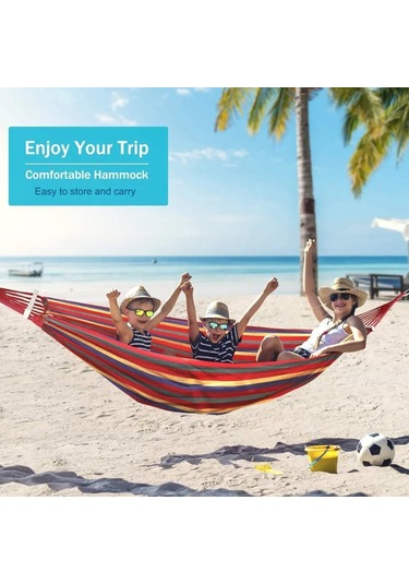 Açık Hamak Taşınabilir Bahçe Hamak Spor Ev Seyahat Kamp Salıncak Çok Renkli