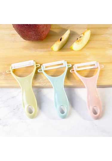 Pembe Asma Deliği İle Dayanıklı Sebze Soyucu Mutfak Aracı Moda Çok Fonksiyonlu Pembe