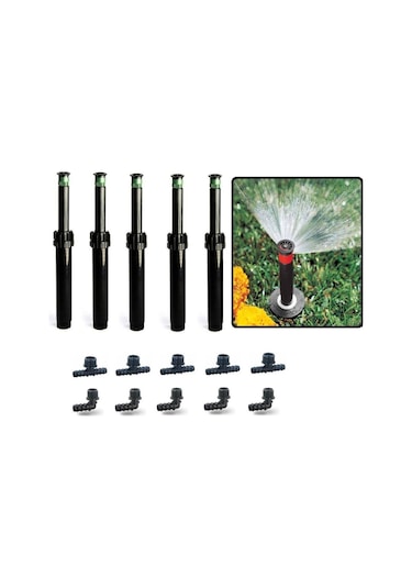 5 Adet Hunter Psu-04 6-a 1,80 Mt Yarıçap Çim Sulama Sprey Fıskiye Ve Montaj Ek Parçaları