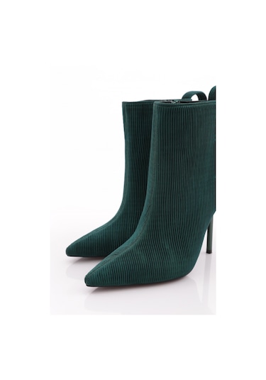 Dgn 8017 Kadin Arkasi Lastikli Topuklu Bot 8017-2446-R14006 Yeşil